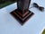 Wood Vintage Palecek Hand-Painted Rattan and Wood Table Lamp For Sale - Image 7 of 10
