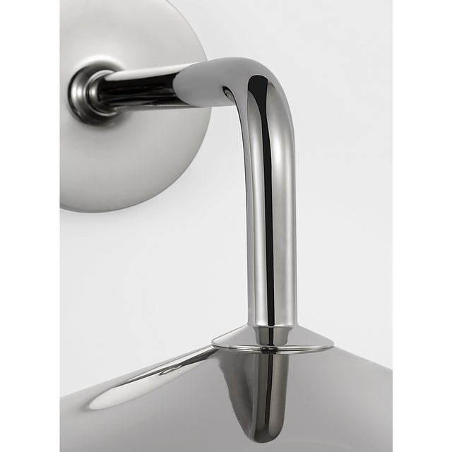 2020s Amber Lewis for Visual Comfort Signature Ponce 9" Sconce in Polished Nickel with Polished Nickel Shade For Sale - Image 5 of 8