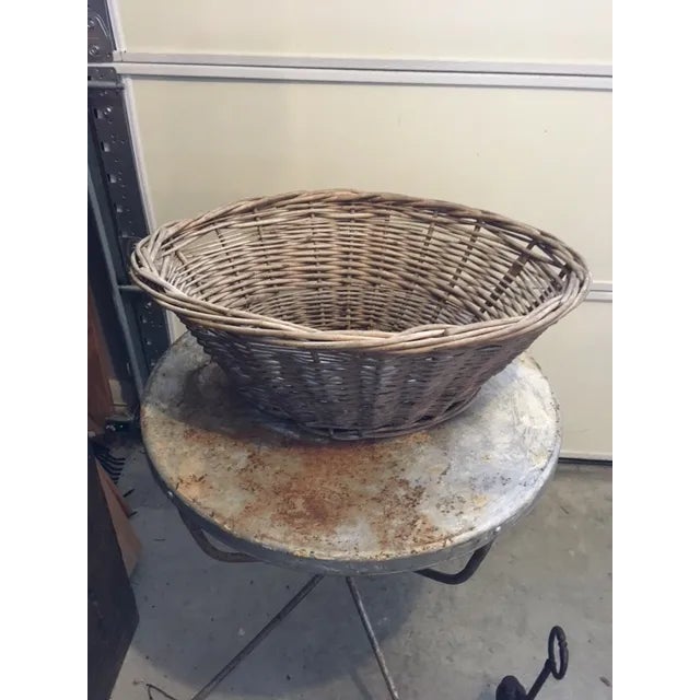 Antique Wicker Laundry Basket For Sale - Image 10 of 10