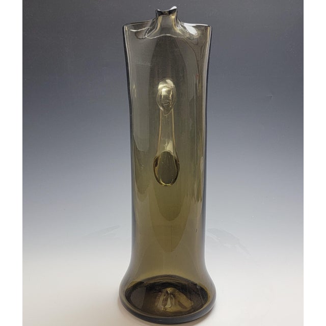 1950s Bischoff #719 Charcoal Glass Pitcher, 1959 Catalog Color 14.5" For Sale - Image 5 of 13