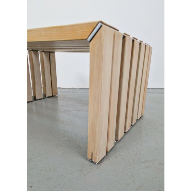 1970s Slat Bench Coffee Table by Walter Antonis for 't Spectrum, 1970s For Sale - Image 5 of 13