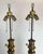 Brass 1950s Pair of Hollywood Regency Brass Lamps For Sale - Image 8 of 15