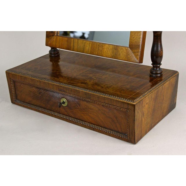 Biedermeier Table Top Vanity Table with Drawer, Austria, 1850s For Sale - Image 16 of 18