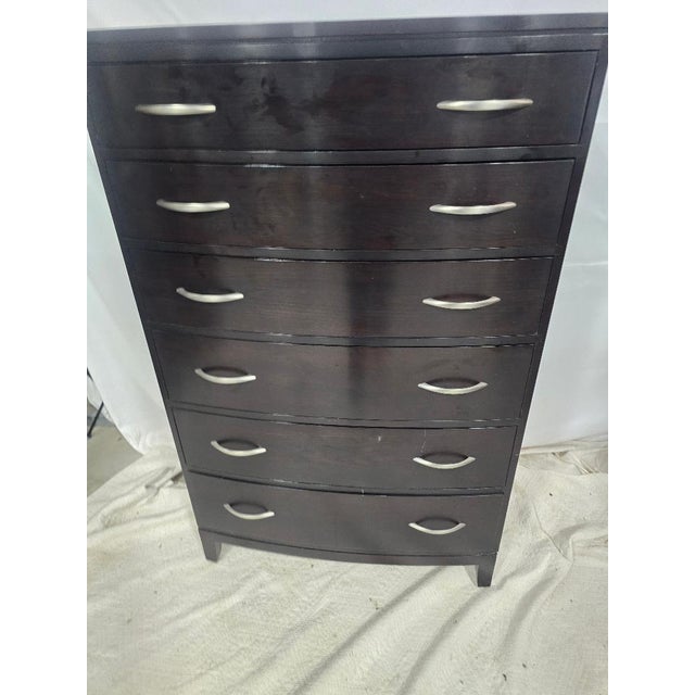 Modern Late 20th CenturyStickley Modern Espresso Tall Chest / Lingerie Dresser, Usa For Sale - Image 3 of 10