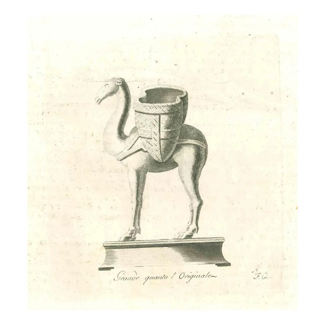 Ancient Roman Statue, Original Etching, 18th-Century For Sale