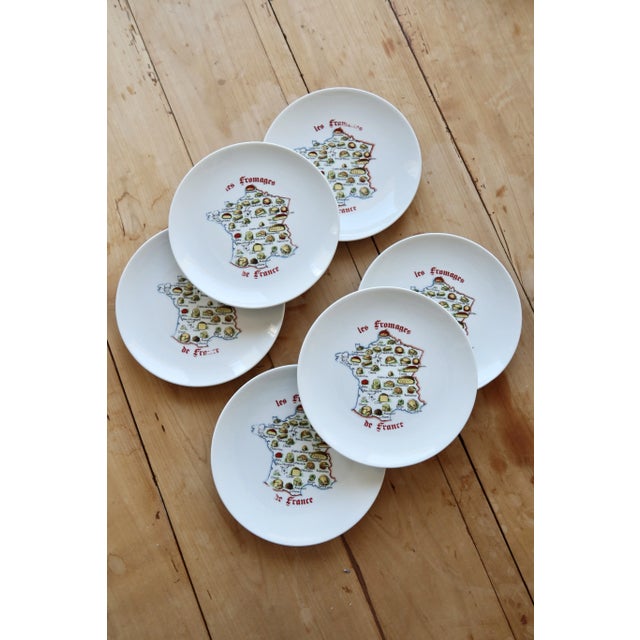 Vintage Cheese Plates from Euro Porcelain, Set of 6 For Sale - Image 5 of 7