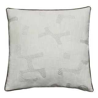 Powder Raphia Cushion by Ceraudo For Sale