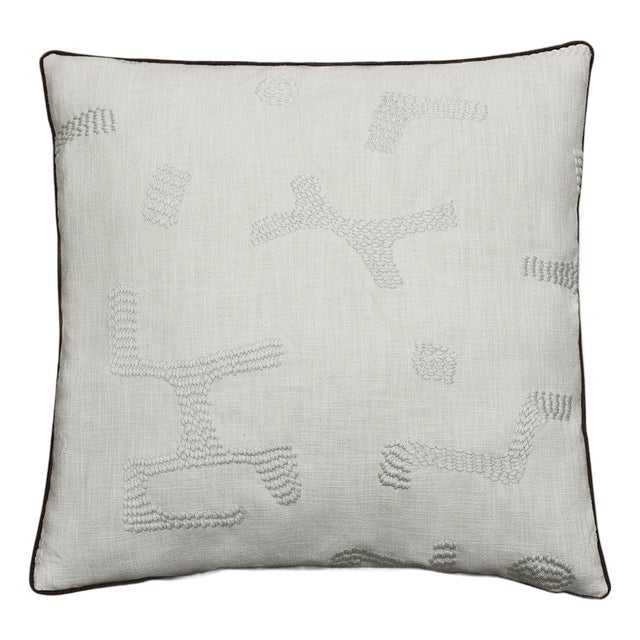 Powder Raphia Cushion by Ceraudo For Sale