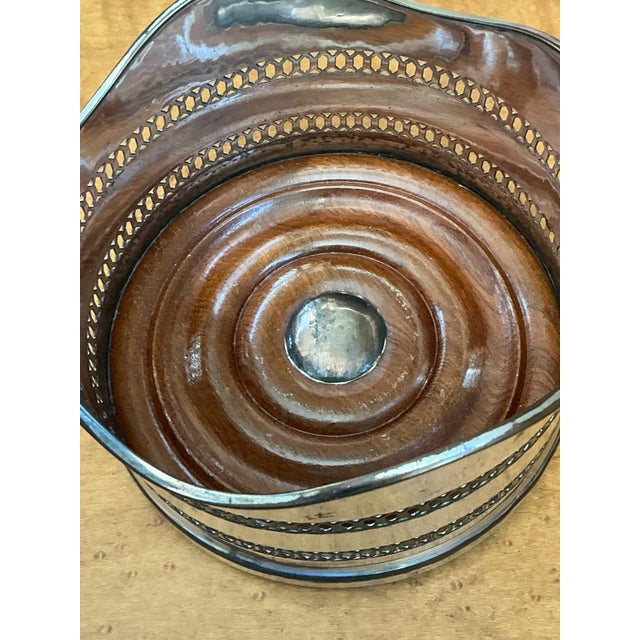 Vintage Silverplate Wine Coaster For Sale - Image 10 of 15