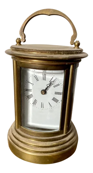 1990s Mid-Century Modern Carriage Clock