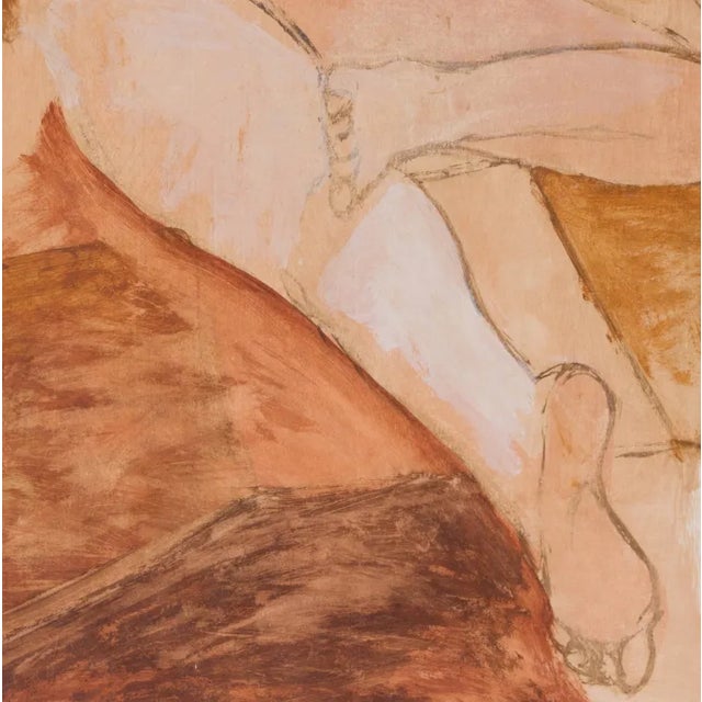 1970s 'Nude in Coral and Sand' by Raymond Ginghofer, California School of the Fine Arts, Diebenkorn, San Francisco Artist Association For Sale - Image 5 of 6