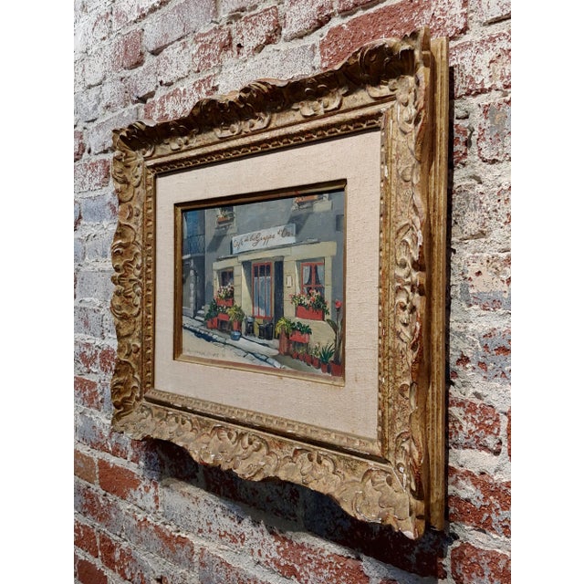 Antoon Heinsberg Cafe De La Grappe D' or Paris 1952 Oil Painting For Sale In Los Angeles - Image 6 of 8