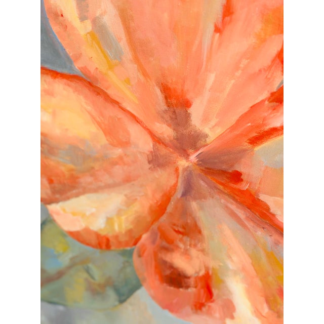 Vintage Oil on Canvas Bold Floral Painting , Framed For Sale - Image 10 of 10