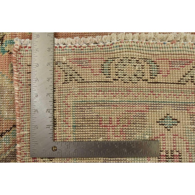 Tabriz Rug 8’1” X 11′ Pink Wool Vintage Distressed Hand-Knotted Carpet For Sale - Image 15 of 15