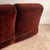 Vintage Three-Seater Sofa in Burgundy Red Velvet, Italy, 1970s For Sale - Image 9 of 11