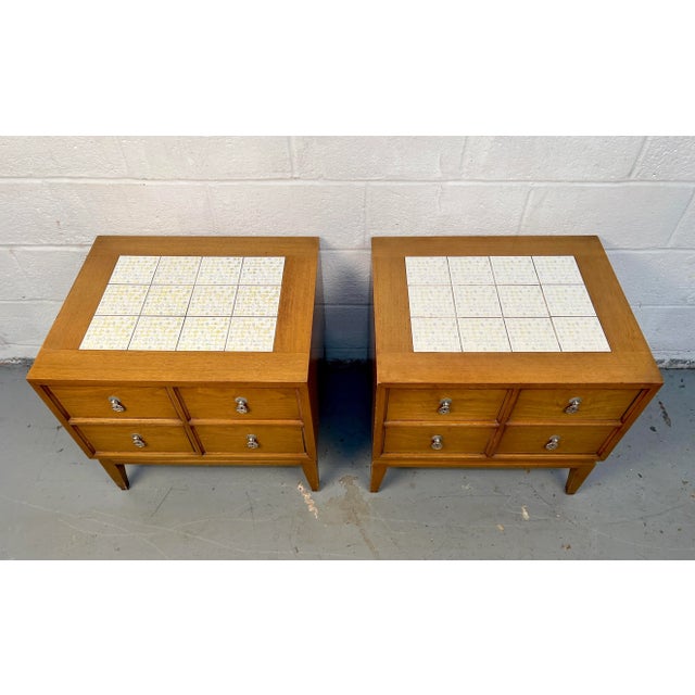 Mid-Century Modern Maple and Mosaic Set by National of Mt. Airy For Sale In New York - Image 6 of 14