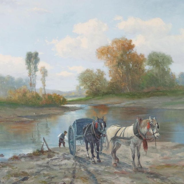 G. Malvezzi, River Landscape, Oil on Canvas For Sale - Image 3 of 12