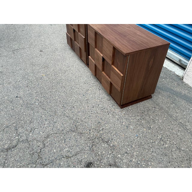 Mid Century Brutalist Style Nightstands - Pair For Sale - Image 9 of 17