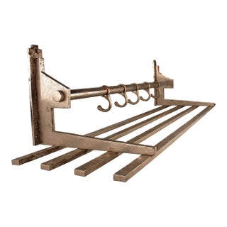Early 20th Century Art Déco French Metal Brass Wall Coat Hanger/Rack Designed by La Maison Desny For Sale