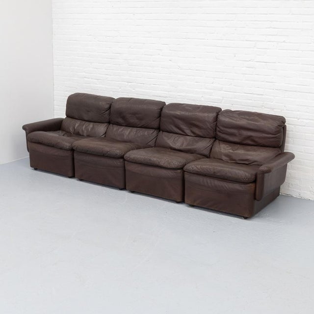 Leather Modular Sofa, 1970s, Set of 4 For Sale - Image 17 of 17