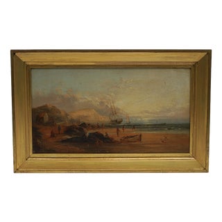 James Webb, Victorian Coastal, 1868, Oil Painting For Sale