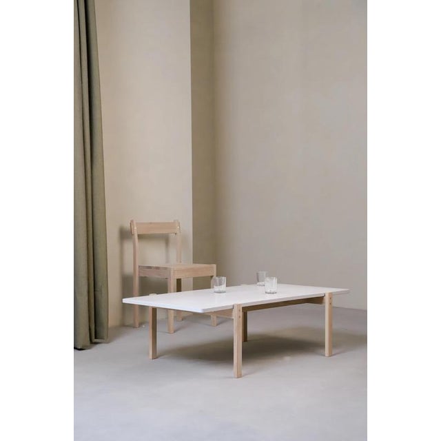 Eugene Light Concrete Top and Light Oak Legs Coffee Table by Eberhart Furniture For Sale - Image 10 of 10