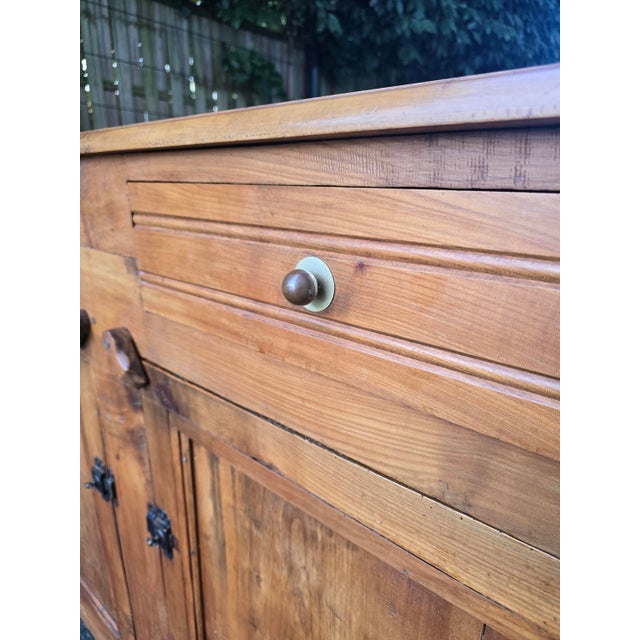 1900 - 1909 Antique Farmhouse Sideboard in Cherry Wood, 1900 For Sale - Image 5 of 13