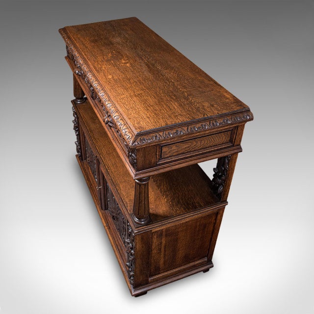 Brown Large Antique Buffet, Scottish, Oak, Server, Sideboard, Gothic Taste, Victorian For Sale - Image 8 of 12