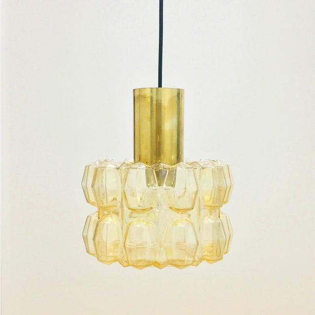 Large Amber Bubble Glass Pendant or Ceiling Light by Helena Tynell for Limburg, Germany, 1960s For Sale - Image 10 of 10