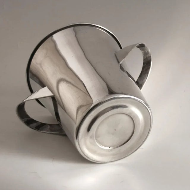 Vintage Silver-Plated Metal Wine Cooler by Wilhelm Wagenfeld