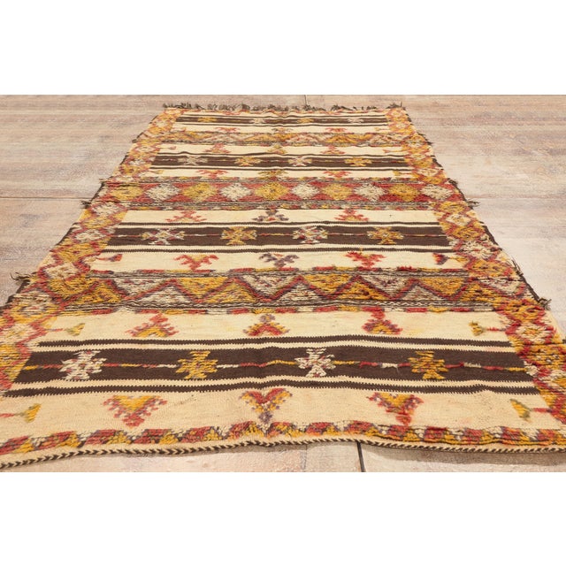 Vintage Taznakht Glaoui Moroccan Rug, 04'02 X 09'02 For Sale - Image 9 of 10