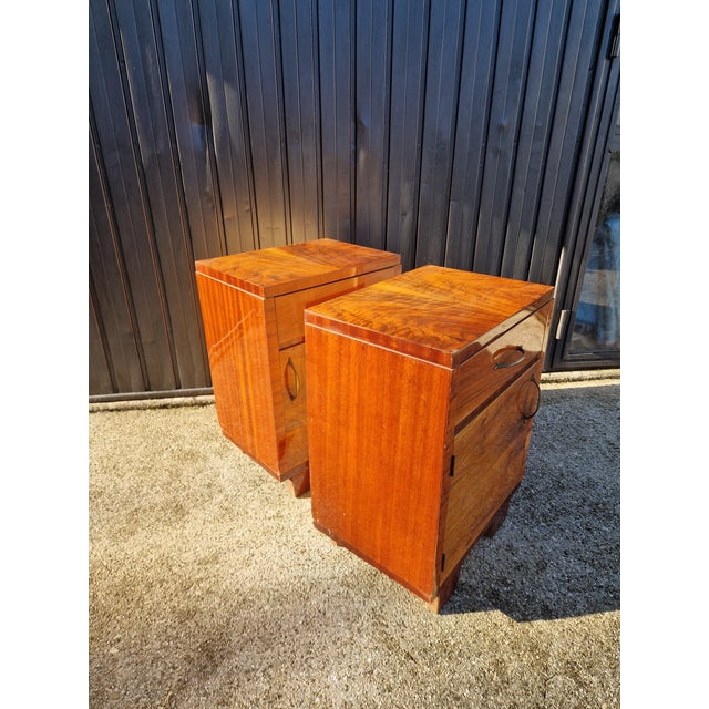 Vintage Burl Wood Bedside Tables, 1920s, Set of 2 For Sale - Image 14 of 18