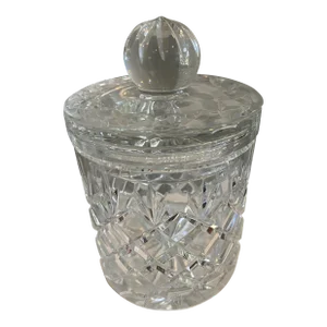 1920s Traditional Cut Glass Covered Biscuit Jar