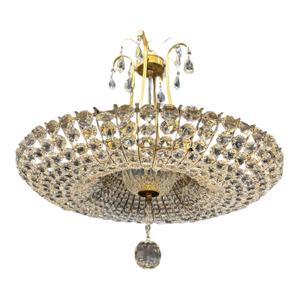 1940 French Crystal Light Fixture