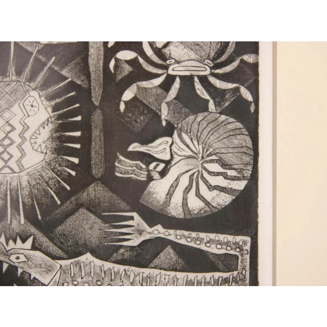 1980s 1981 “Truth Is Stranger Than Fiction” Black and White Abstract Etching Edition 4/15 by Margaret Smithers Crump, Framed For Sale - Image 5 of 10