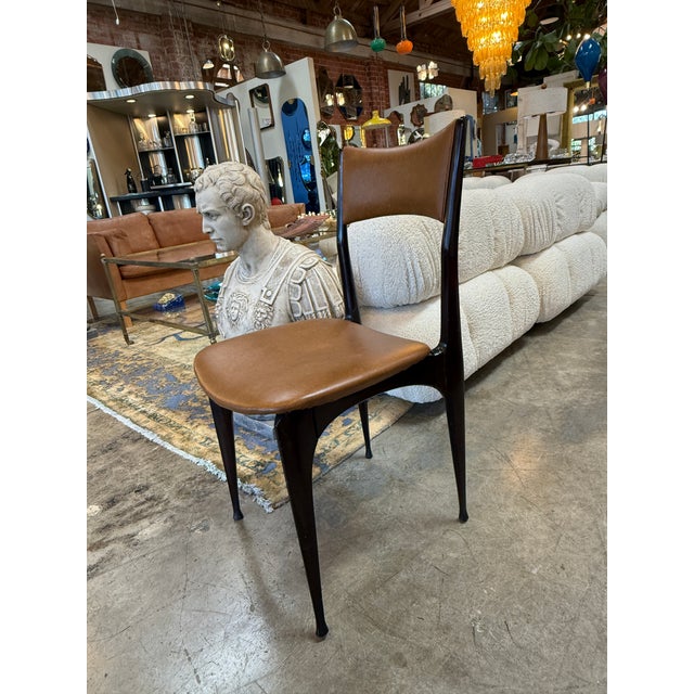 Wood Set of 6 Dining Chairs by Ico Parisi for Ariberto Colombo For Sale - Image 7 of 9