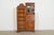 A gorgeous antique Victorian side-by-side drop front secretary desk and bookcase or display cabinet In the manner of R.J....