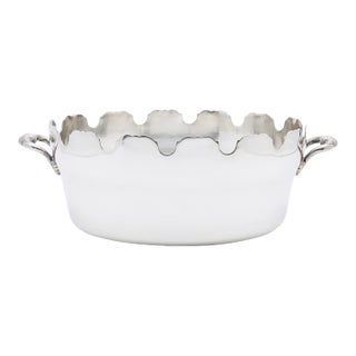 Vintage French 'Rafraichissoir' Glass Cooler, Monteith Style Centerpiece Bowl Cachepot For Sale