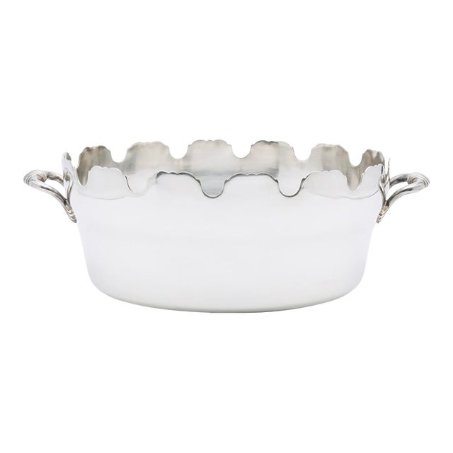 Vintage French 'Rafraichissoir' Glass Cooler, Monteith Style Centerpiece Bowl Cachepot For Sale