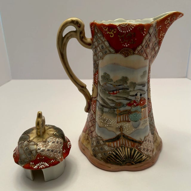 Mid 19th Century Mid 19th Century Vintage Japanese Hand Painted “Kutani” Chocolate Pot For Sale - Image 5 of 12