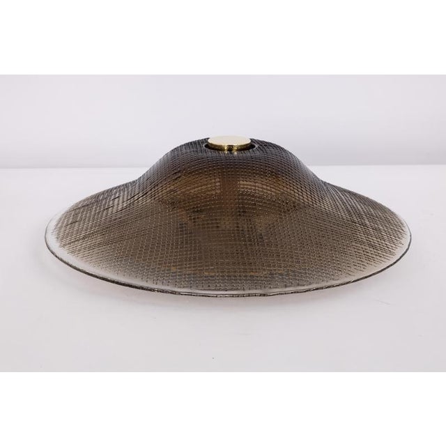 Vintage Glass Flush Mount from Peill & Putzler, Germany, 1970s For Sale - Image 4 of 12