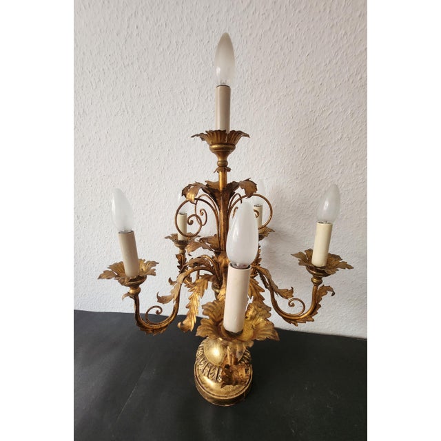 Vintage Gilded Florentine Floor Lamp, 1920s For Sale - Image 18 of 18