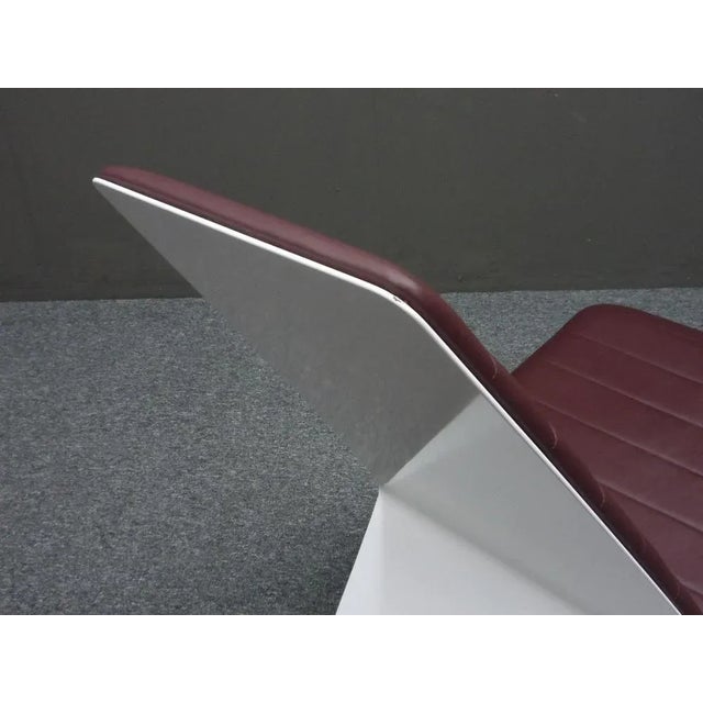 Purple Space Age Leather & Fiberglass Lounge Chair, 1980s For Sale - Image 8 of 12