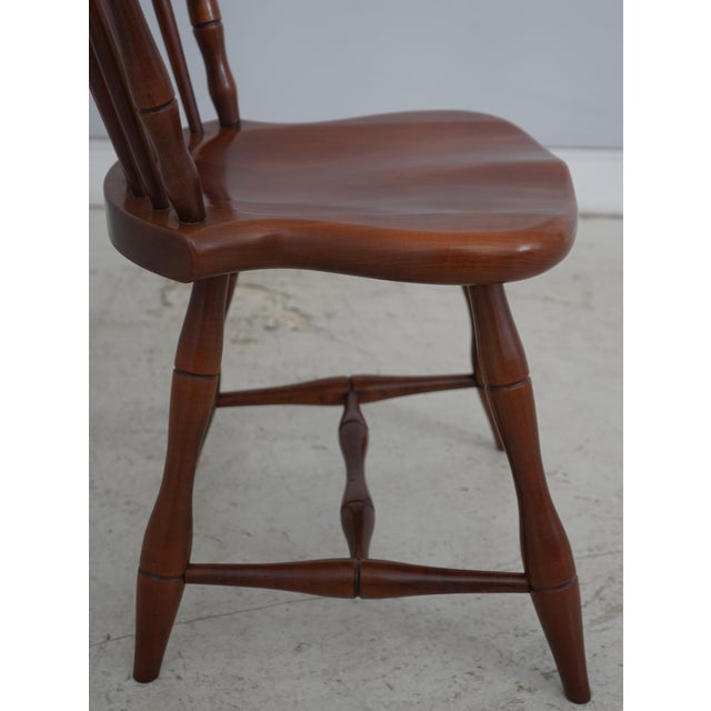 Brown Set of 4 Frederick Duckloe Cherry Windsor Dining Chairs For Sale - Image 8 of 18