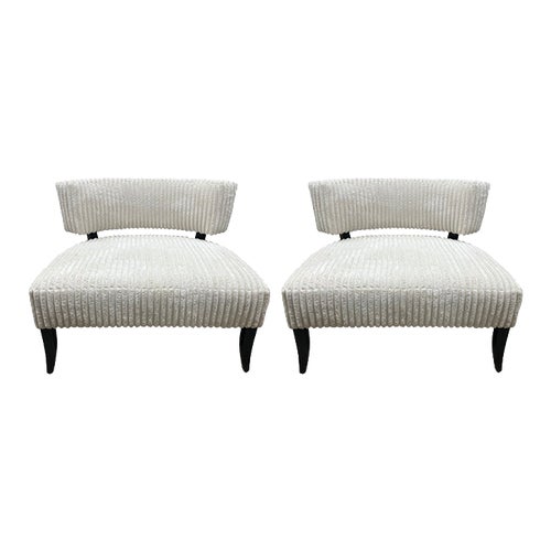 1960s Pair of James Mont Attributed Lounge Chairs