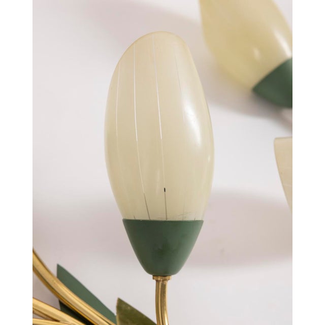 Vintage Italian Floral Style Wall Lamps, 1950s, Set of 3 For Sale - Image 11 of 15