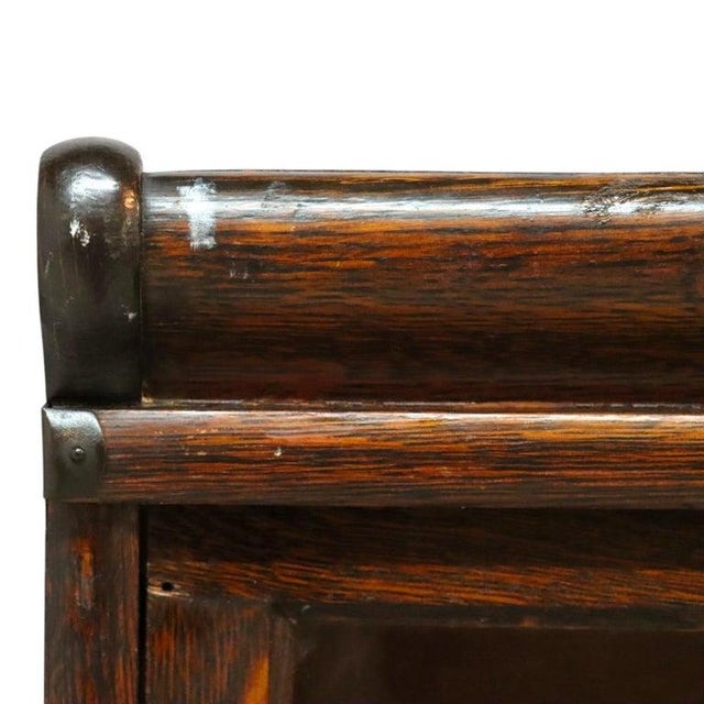 Globe Wernicke Arts & Crafts Oak 3-Stack Barrister Bookcase C1910 For Sale - Image 10 of 15