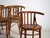 This set of four Thonet style bentwood chairs in steam-bent beech gathers the classic bistro model of the Vienna...