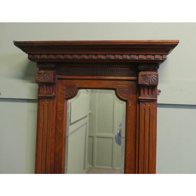 Wall Hanging Cloakroom Mirror with Shelf For Sale - Image 6 of 7