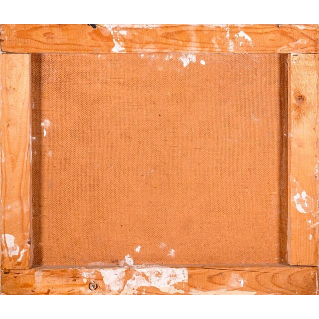 Red Brenda Goodman War Series Postmodern Abstract Oil Painting on Board 1971 Vintage For Sale - Image 8 of 8